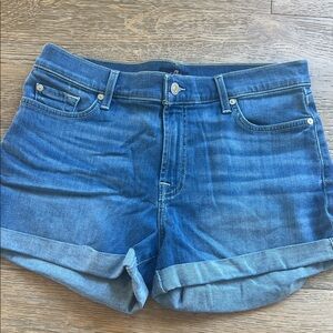 7 For All Mankind soft and perfect shade of  blue Jean Shorts